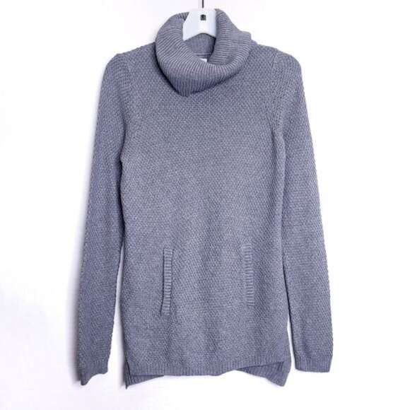 Lou & Grey Knit Cowl Neck Gray Lightweight Pullover Sweater Women's Size XS - Picture 7 of 7